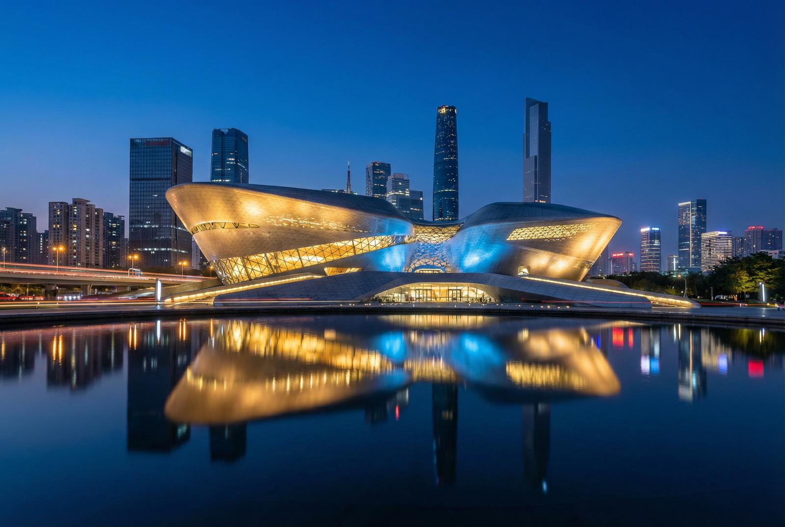 糖心vlog广州大剧院夜景视频